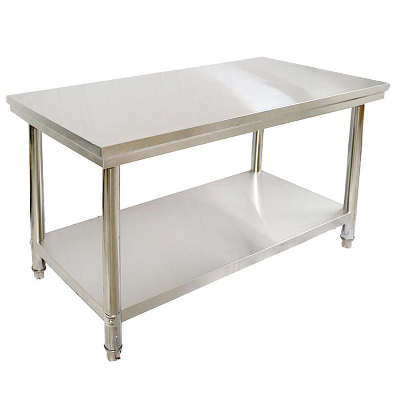 Stainless Steel Restaurant 2-layers Food Table Workbench
