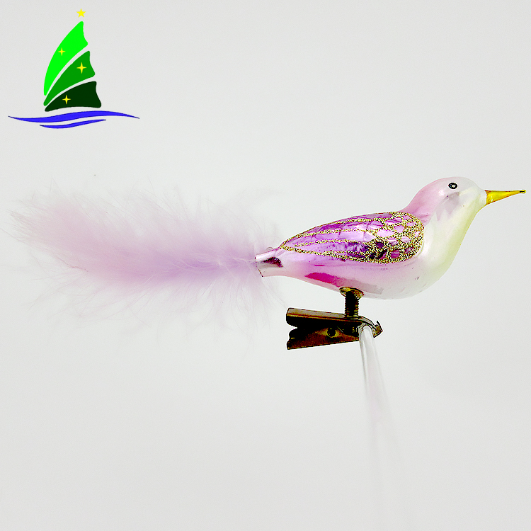 Adornos de aves de vidrio soplado Blown Glass Animal Bird Ornaments