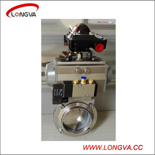 Stainless Steel Sanitary Welding Butterfly Valve with Pulling Handle