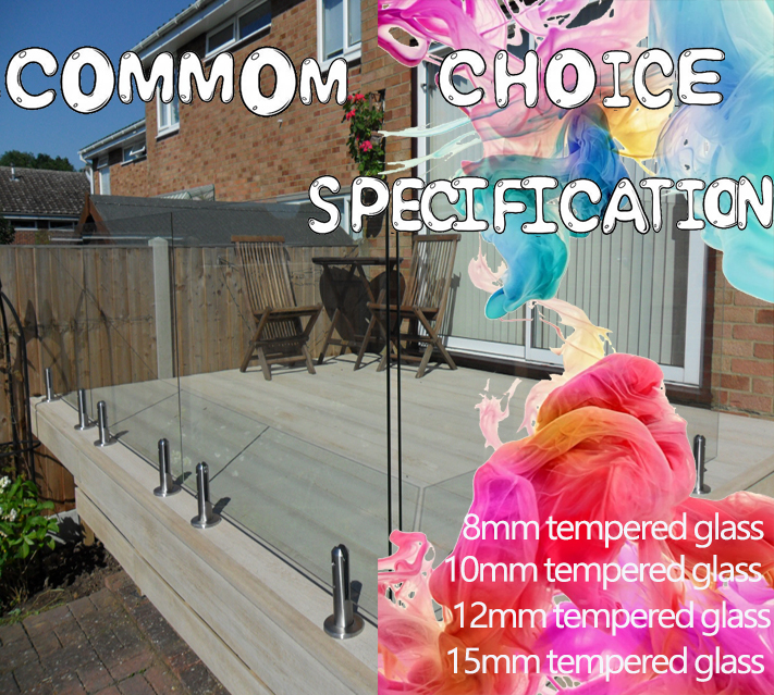 Toughened Deck Railing Glass