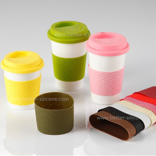 Custom Personalized Reusable Silicone Coffee Cup Sleeve