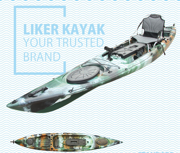 Plastic Paddle Kayak for Single Person Fishing Use