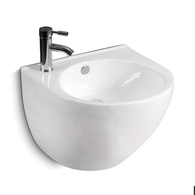 Round Shaped Wall-Hung Half One-Piece Basin