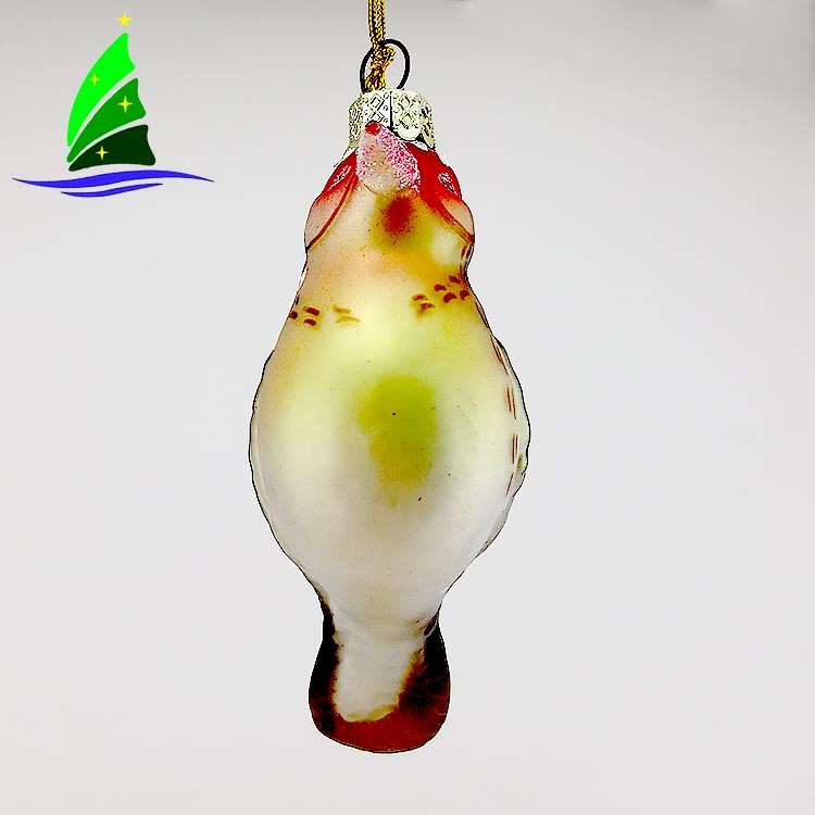 Ornamento de pássaro artesanal de vidro Handmade Glass Bird Ornament
