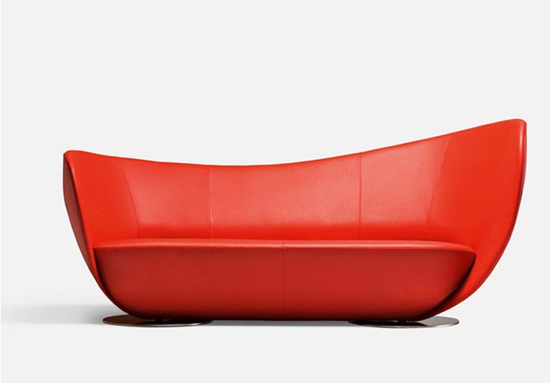 Peter Harvey New Design Fiberglass Genuine Leather Home Sofa
