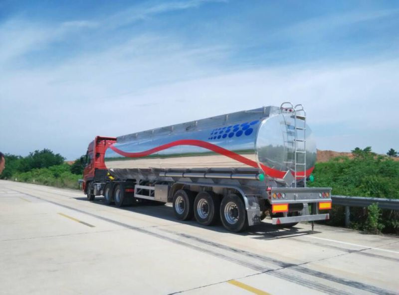 40m3 38m3 5454 Saudi Oil Semitrailer Aluminum Alloy Fue Tank Trailer