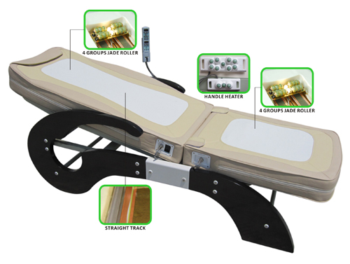 Thermal Jade Roller Carbon Fiber Far Infrared Ray Massage Bed