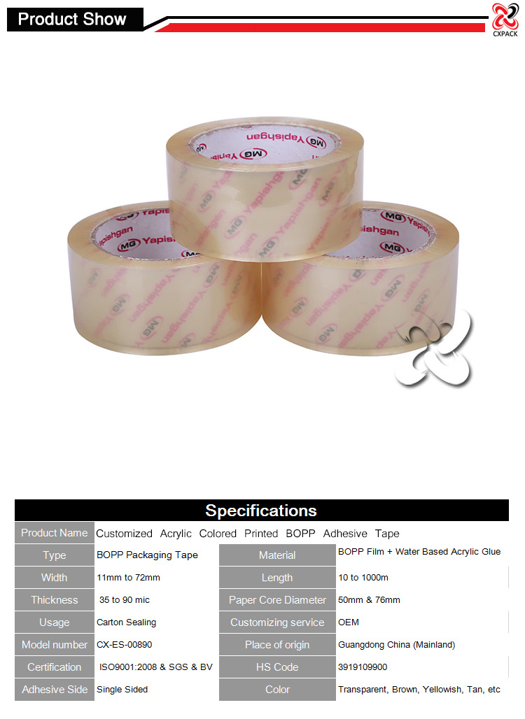 Custom Logo Printed Clear Box Sealing Tape