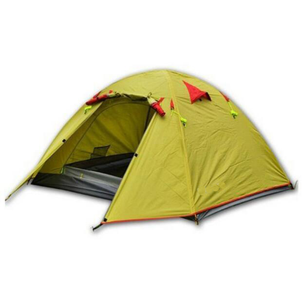 Double Layer 2-4 Person 3 Season Aluminum Rod Camping Tent