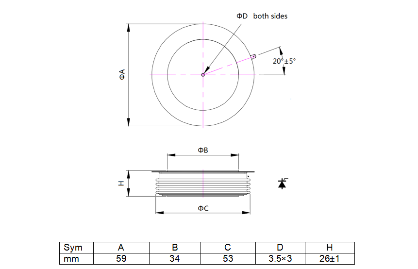 YZPST-R0929LC12A HIGH POWER THYRISTOR