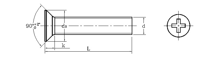 Cross Recessed Countersunk Head Screw