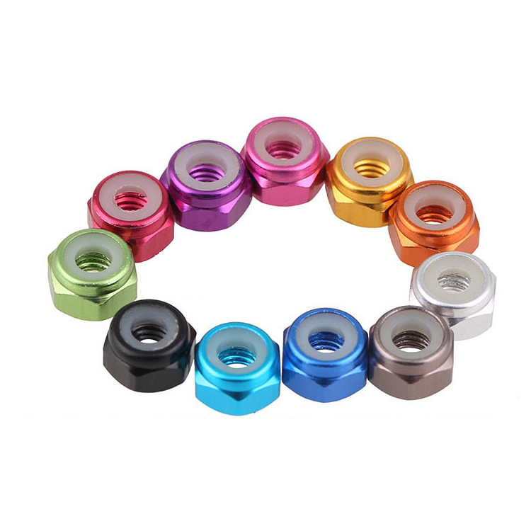 Color hex nylon nut