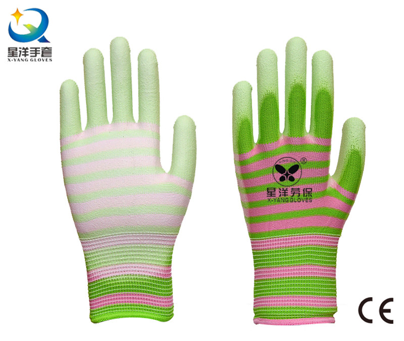 13 Gauge Polyester Liner with PU Coated Safety Gloves