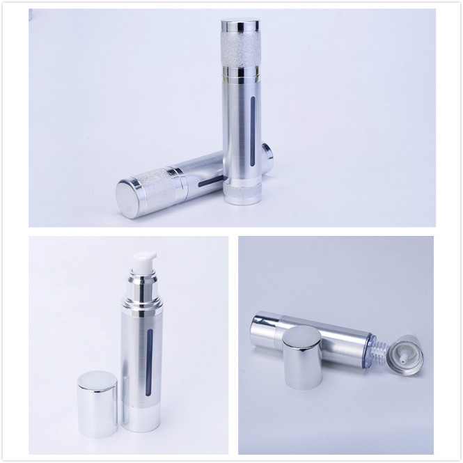 10ml/15ml/30ml/50ml Aluminium airlessbottles pump bottles