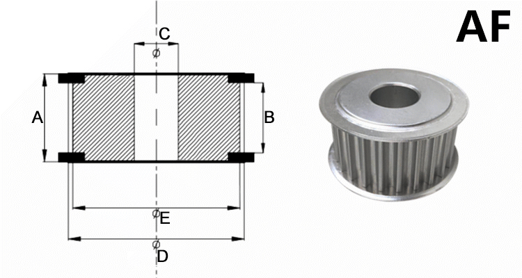 Zahnriemenscheibe aus Aluminiumlegierung für 70AT20-8640 Aluminum Alloy Timing Belt Pulley For 70AT20-8640