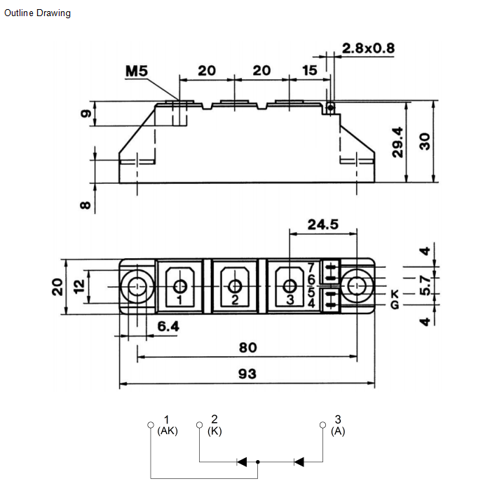 Rectifier Diode Modules YZPST-MDC56A1600V