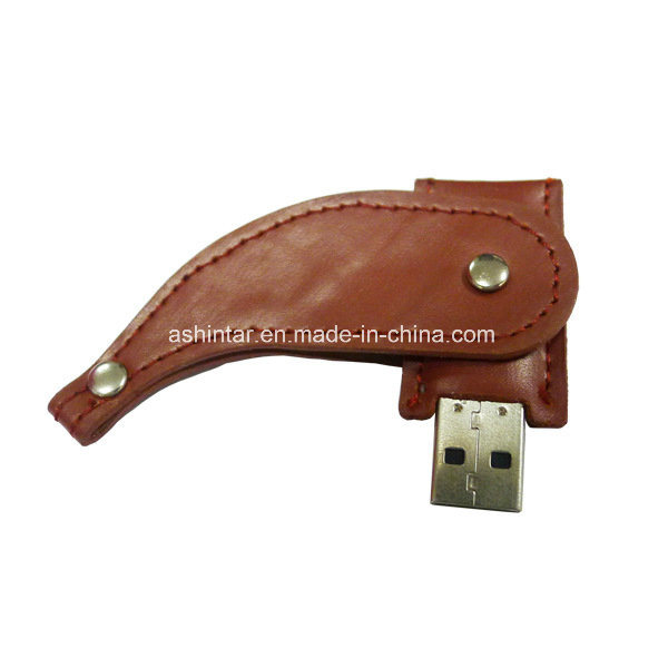 Support Logo Printing USB Memory Flash Disk Pendrive Leather USB Stick