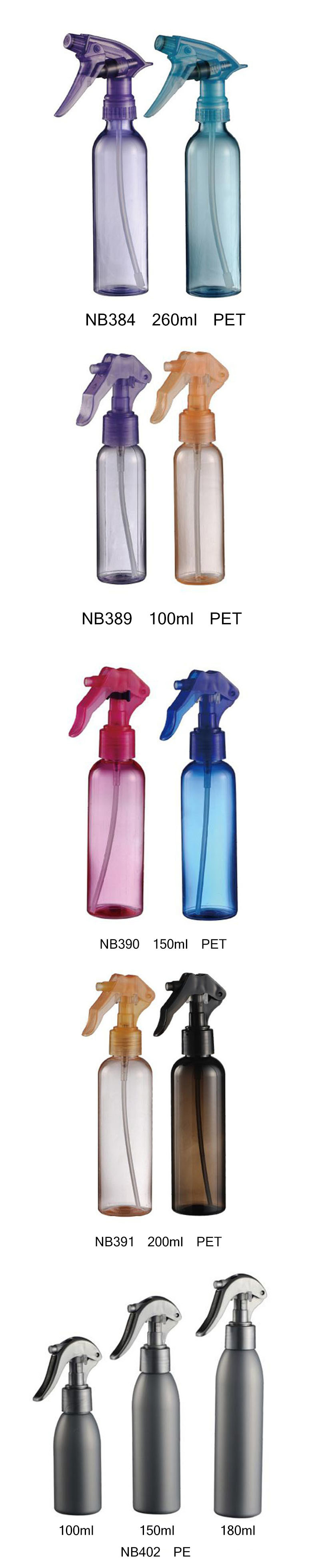 Plastic PE Trigger Sprayer Bottle for Cosmetics (NB402)