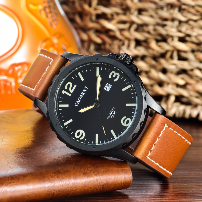 Luminous Wristwatch 4.6mm Case Sizebig Hands Unisex Wear
