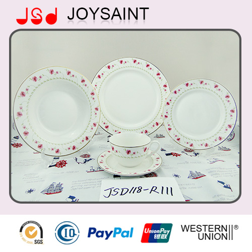 Factory Directly Wholesale 30PCS Square Shape Ceramic Dinnerware Set