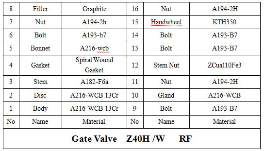 API Stainless Steel RF Flange End Gate Valve