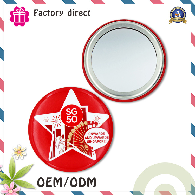 Factory Price Logo Customized Tinplate cosmetic Mirror Pocket Mirror Gift