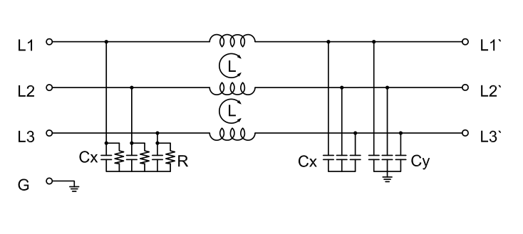 AC Power Line 3 Phase EMI Filters