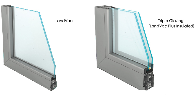 Landvac Energy Saving Soundproof Vacuum Insulated Low E Glass for Window