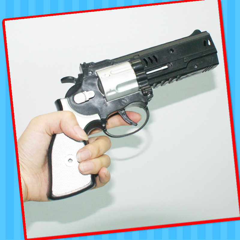 Plastic Friction Sparking Pistol Gun Toy with Candy