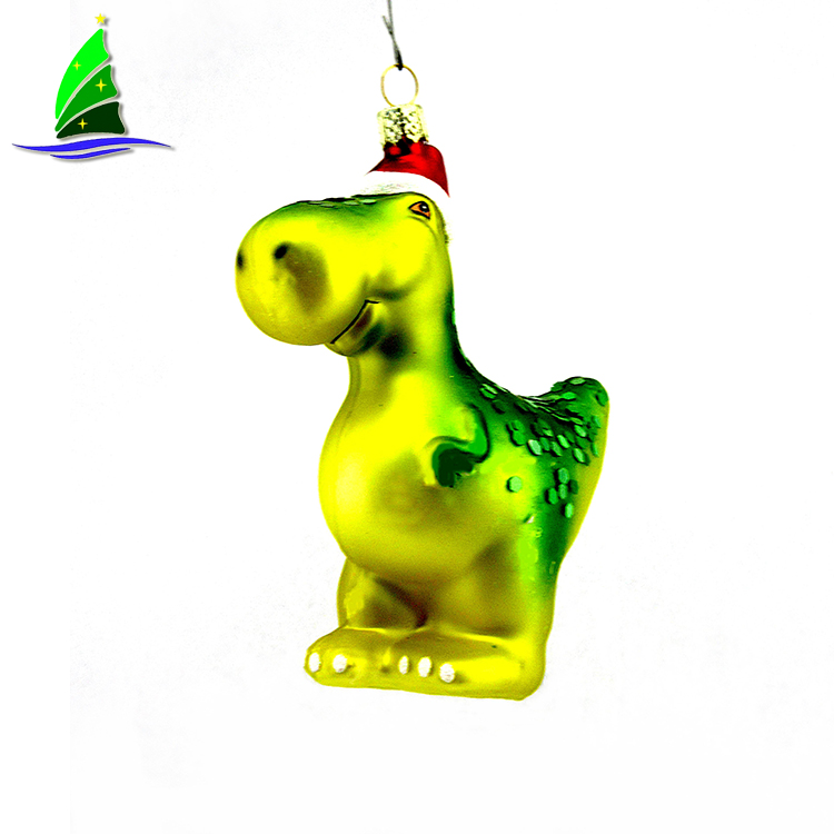 Dinosaurio de cristal verde decoraciones colgantes Glass Green Dinosaur Hanging Decorations