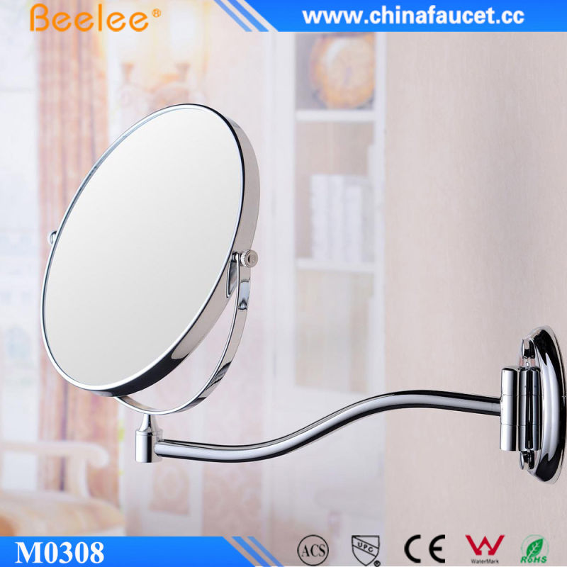 Round Extendable Chrome Double Sided Bathroom Mirror