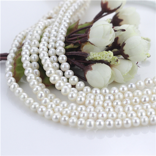 7-8mm White Wholesale Natural Freshwater Pearl Bead Strands