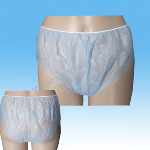 Disposable Briefs Nonwoven T-Briefs with Lace, Sanitary Brief Disposable with Ce FDA ISO