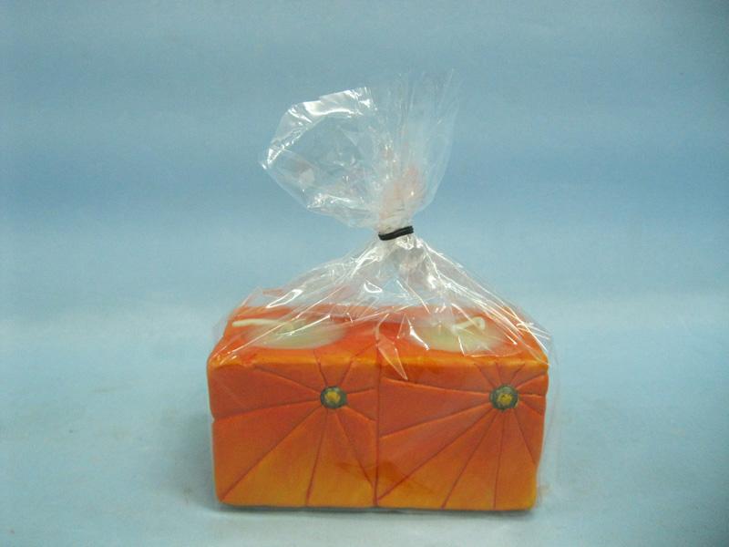 Pumpkin Candlestick Shape Ceramic Crafts (LOE2362-9z)