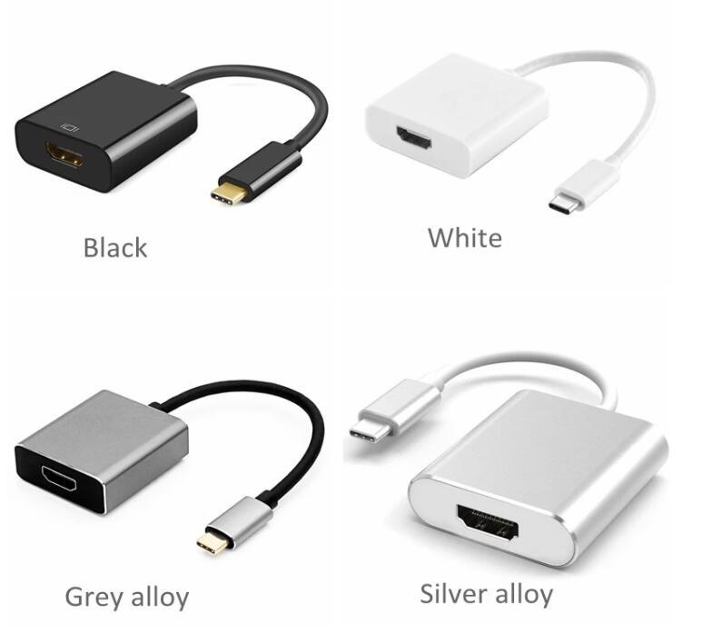 USB Cable Type C to HDMI Adapter USB 3.1 to HDMI Converter