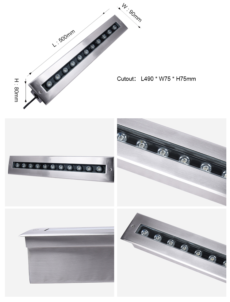 DC24V underwater led linear underground light