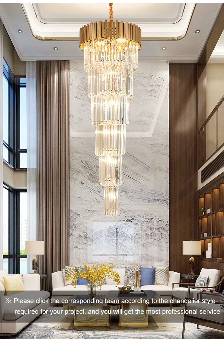 Luxury lobby pendant lights