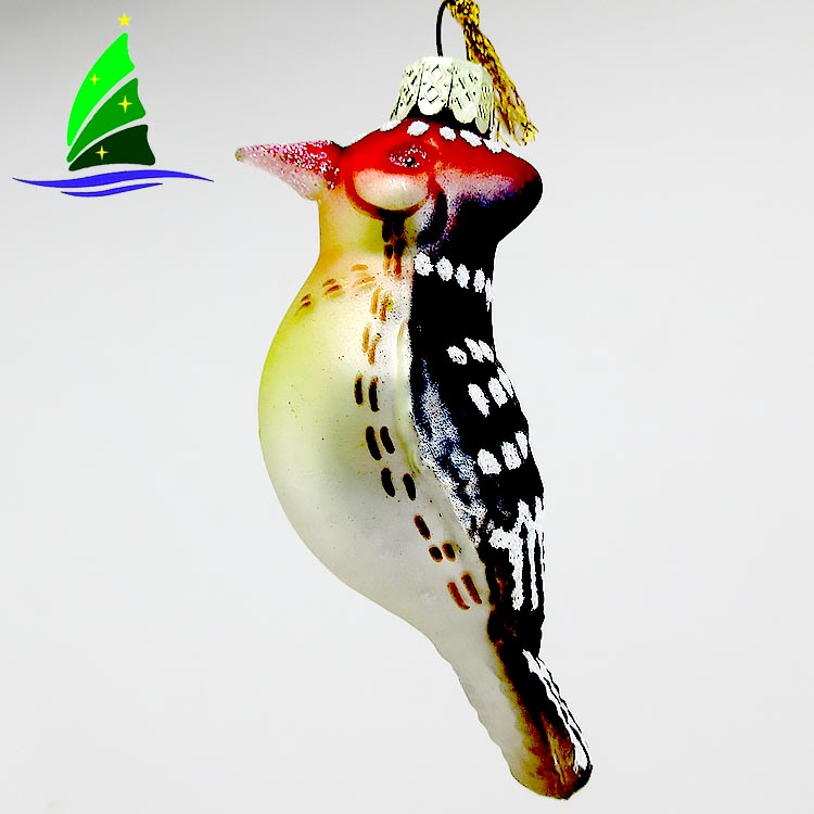 Ornamento de pássaro artesanal de vidro Handmade Glass Bird Ornament
