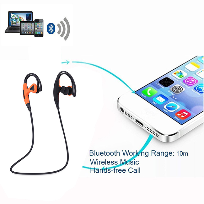 2017 Hot Sale New Style Sports Wireless Bluetooth Earphones with 4.1