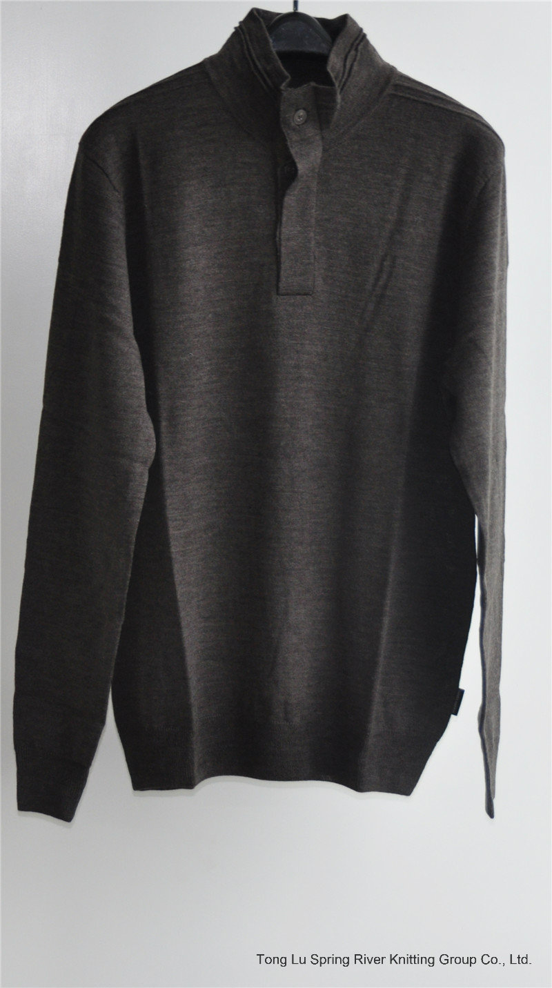 100%Wool Knit Pullover Sweater for Men (in stock)