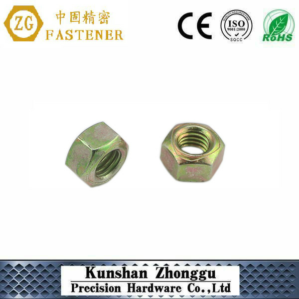 yellow zinc hexagon nuts 