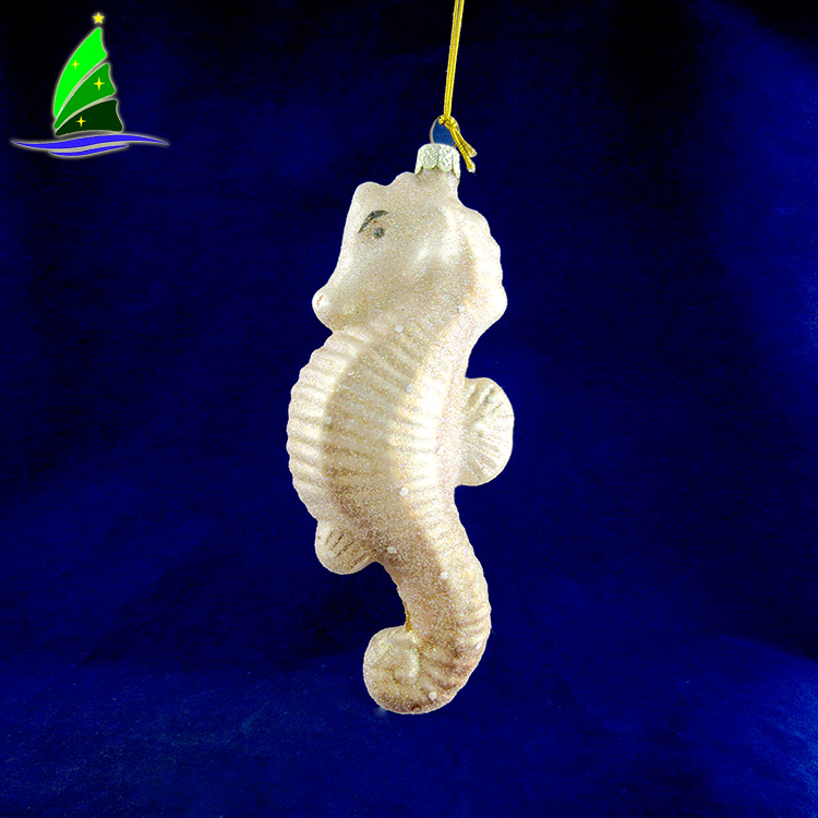 Ornamento de vidro do cavalo de mar Sea Horse Glass Ornament