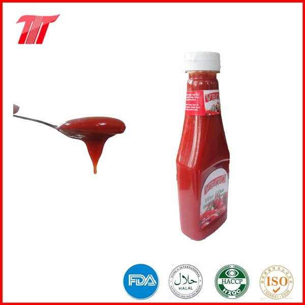 Halal Food Vego Brand 340 G Tomato Ketchup in Plastic Bottle