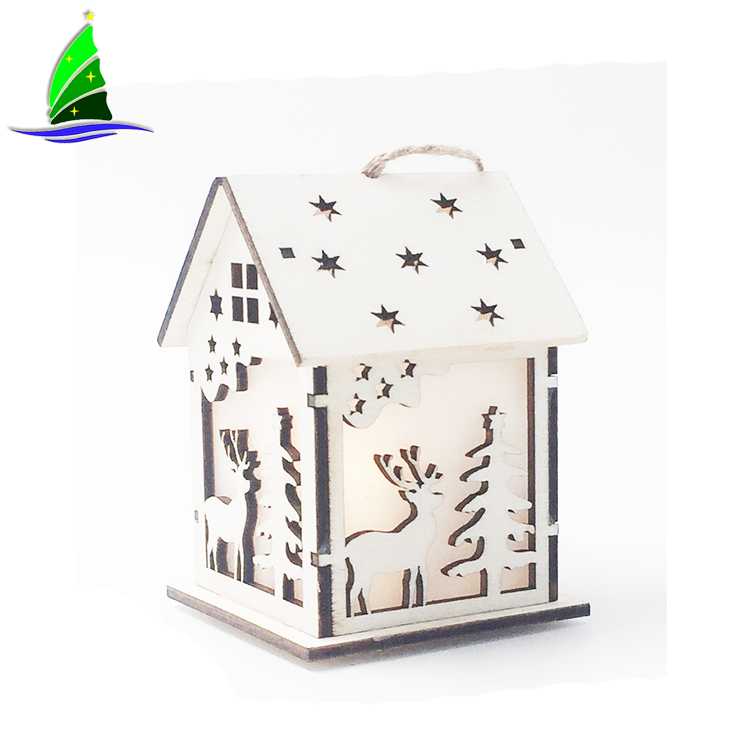 Xmas Tree Mini House Decoração Pendurada Xmas Tree Mini House Hanging Decor
