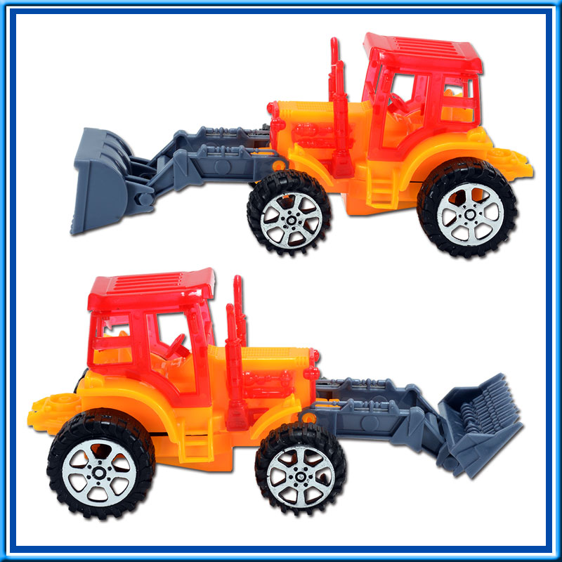DIY Block Pull Back Engineer Truck Education Toy with Candy