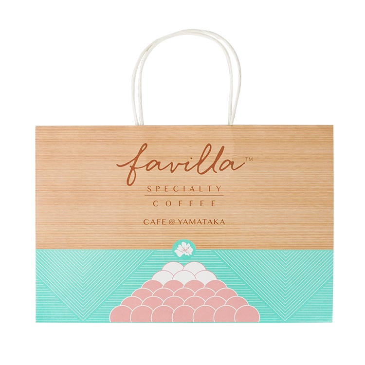 logo printed brown kraft paper bag