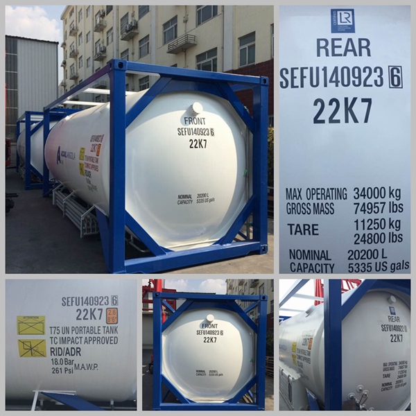 ISO Standard Asme Certification T75 Tank Container