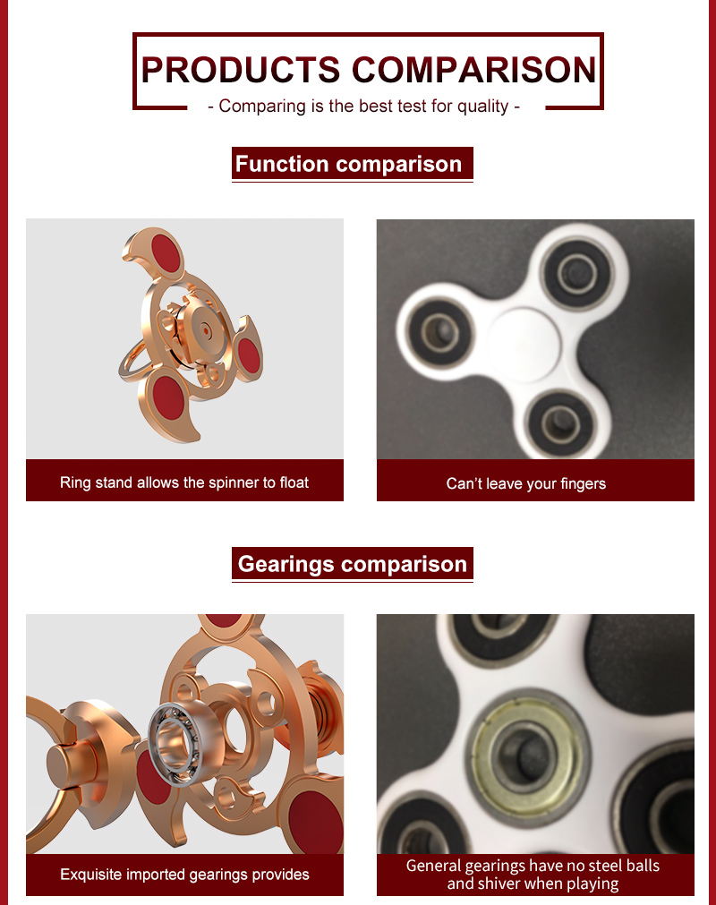 2017 Newest Style Air Rotating Spinner Toys Fidget Hand Spinner for Brass Relieve Stress