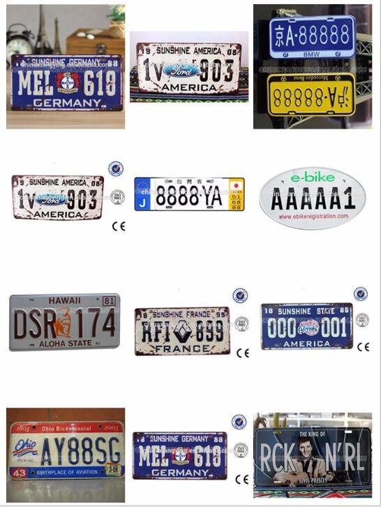 Decorative Car Plates, Custom Embossed License Plates, License Plates