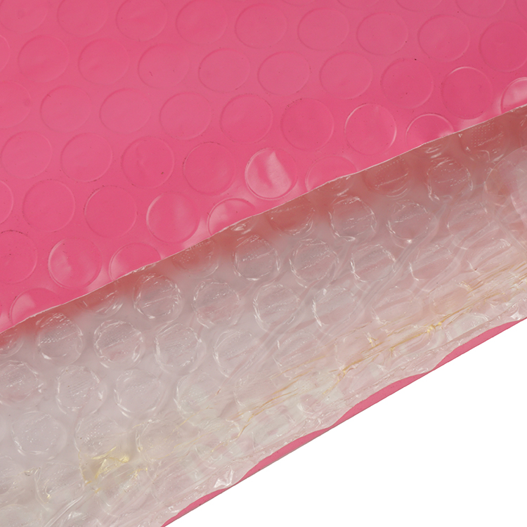 Pink poly bubble mailers